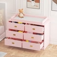thumbnail image 3 of 2025 New Baby Changing Table Dresser with 6 Drawers, Baby Chest of Drawers for Nursery with Power Outlets, Changing Pad & Removable Top, 3 of 7