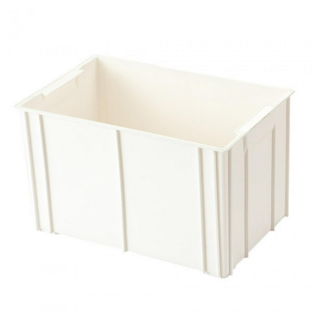 Boîte de Rangement Industrielle Contenant de Rangement Durable Organisateur de Coffre de Voiture Robuste Blanc 28.5x18x17cm