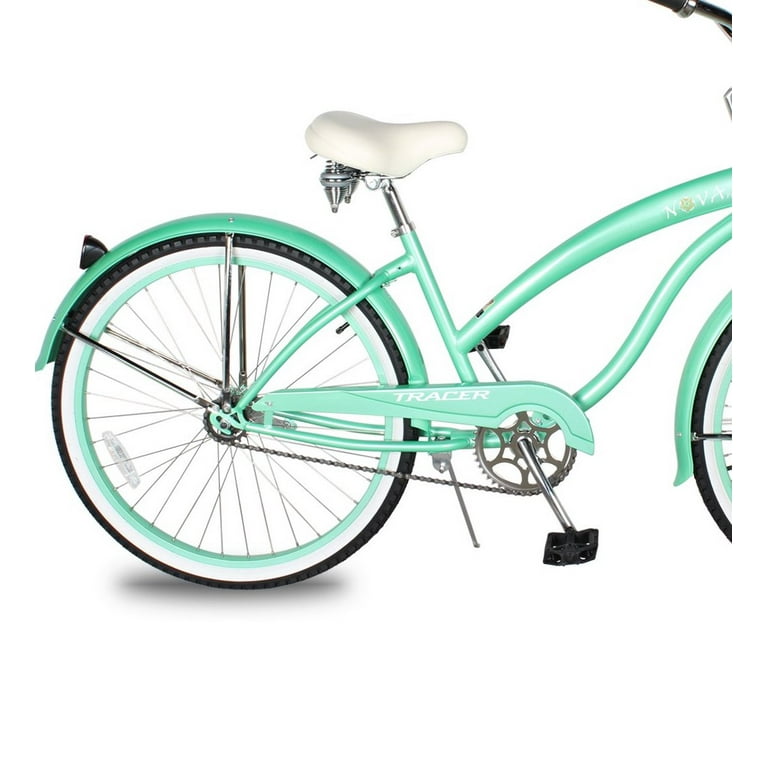 WonderWheels Beach Cruiser Shimano Tx 35 7 Speed Bicycle Bike V Brake Stainless Steel Spokes One Piece Crank Alloy Purple Rims 36 H With Fender
