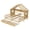 Natural, variant on Bellemave Twin Size Wood House-Shaped Floor Bed with Fence, Guardrails, Montessori Floor Bed House Bed Frame with Roof (Twin, Gray)