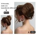 thumbnail image 5 of Synthetic Messy Bun Scrunchie Chignon with Elastic Bands Donut Straight Ponytail Hair Pieces, 5 of 7