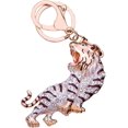 thumbnail image 1 of TRAHOO-Cute Tiger Rhinestone Keychains,Sparkling Animal Charm Keyrings Pendant (hongtiao), 1 of 4