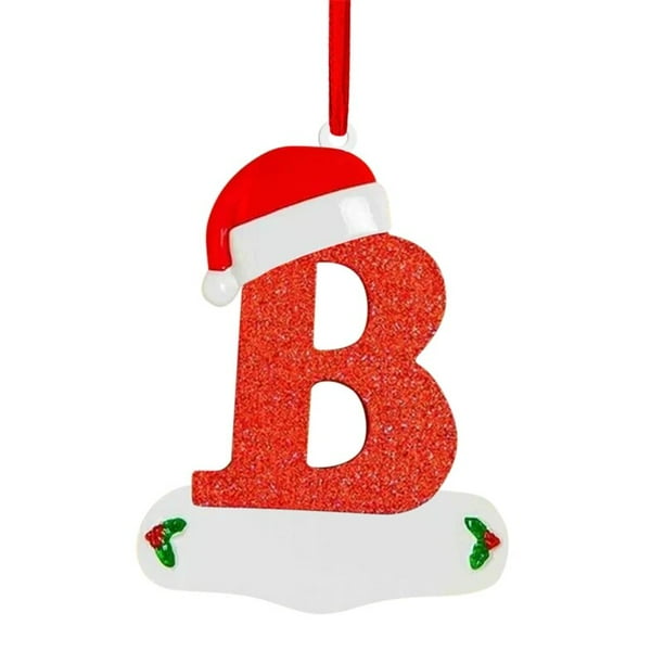 Colgante de árbol de Navidad para niños, 26 letras, decoraciones de Feliz Navidad para el hogar, adorno acrílico DIY, regalos de Navidad para niños, Año Nuevo 2024