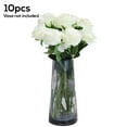 thumbnail image 2 of fastboy 10pcs Artificial Rose Flower Simulation Floral Decor Home Office Wedding Cloth artificial Flower, White, 2 of 4