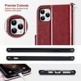 thumbnail image 3 of ULAK iPhone 11 Pro Max Wallet Case for Women Girls, Kickstand Leather Flip Shockproof Folio Phone Case with Card Holder for Apple iPhone 11 Pro Max, Red, 3 of 9