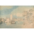 thumbnail image 2 of John Glover 24x17 Black Ornate Framed Double Matted Museum Art Print Titled: The Thames at Isleworth (ca. 1807), 2 of 5