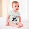 thumbnail image 3 of Future Smartass Like My Uncle - Baby Clothes - Funny Newborn Bodysuit Outfits for Boys And Girls White-style-1 18months, 3 of 7