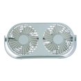 thumbnail image 1 of Black Four holes Ventilador de escritorio doble, ventilador de mesa pequeño, USB portátil, 3 velocidades de enfriamiento, cabezal ajustable, ventilador de aromaterapia personal gi, 1 of 5