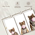 thumbnail image 6 of Elephant Stock Bubble Gum Tigers Wall Art - Horizontal Multi Panel Canvas - Living Room Wall Decor - Humor Multi Panel - White And Brown Decor - 45" x 28", 6 of 8