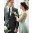 thumbnail image 2 of Set de Corsage y Boutonniere Serwalin Verde para Boda, 2 of 8