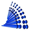 thumbnail image 3 of Kit de Estiramiento de Medidores de Oreja de 18 Piezas Sunnimix Expansores Azules 14G-00G, 3 of 5