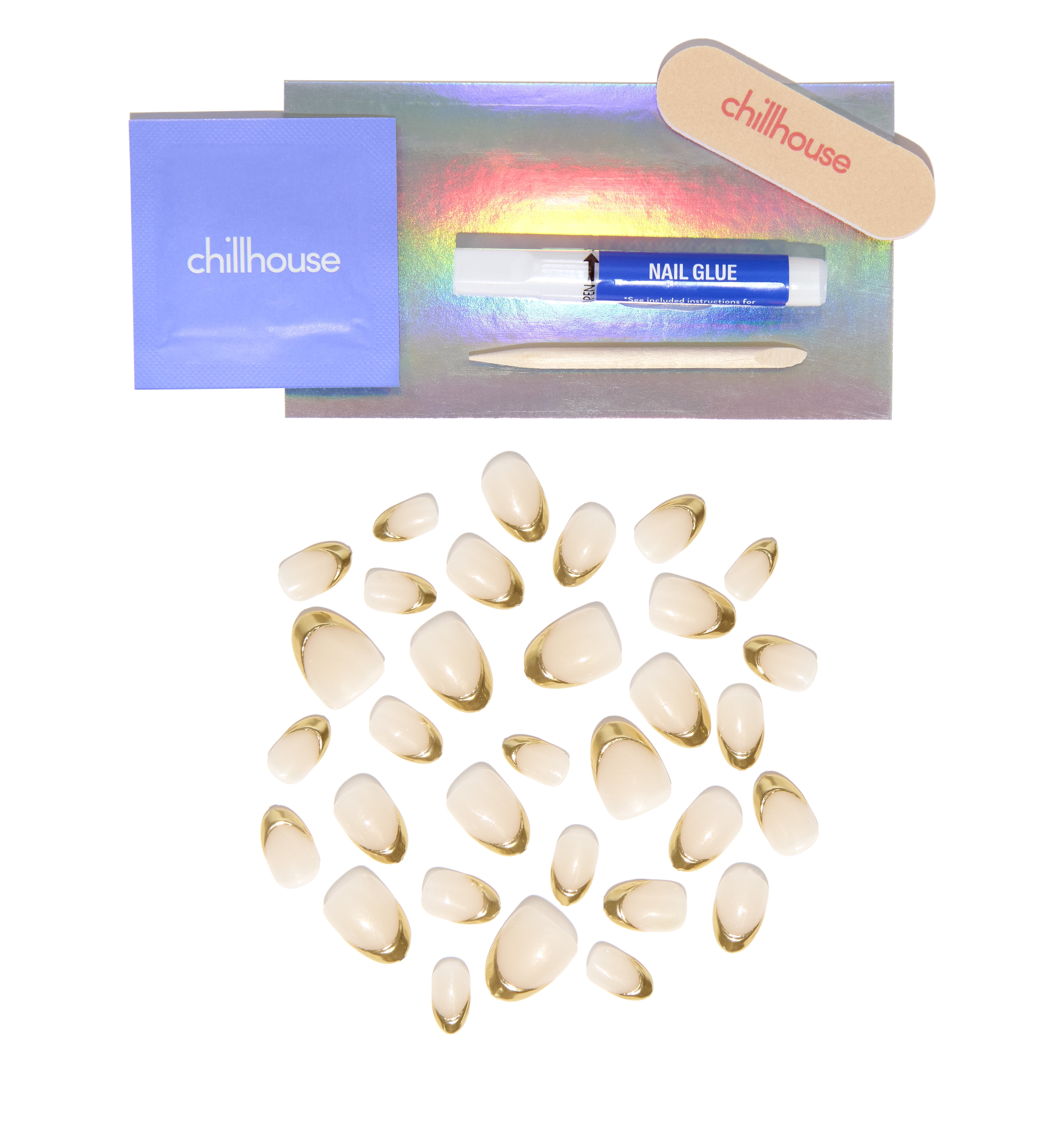Chillhouse - Ongles à coller - Ovales - I'm Worth It - 30 ongles