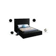 thumbnail image 2 of Meridian Furniture Bliss Velvet Queen Bed - Box of 3-Color:Black Velvet,Style:Contemporary, 2 of 9