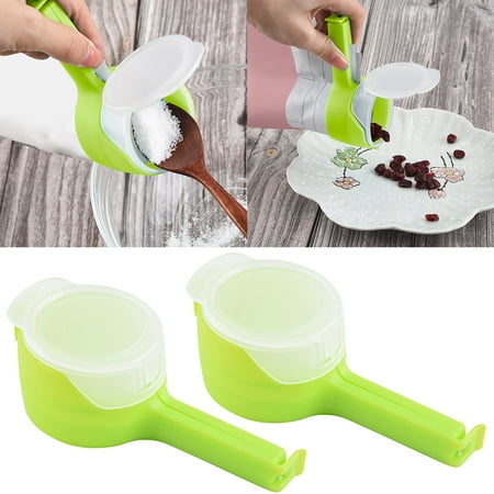 

HMPEAIIY Food Vacuum Sealer compatible with Machine for Wet And Dry Food 2 Piece Food Bag Sealing Clip Food Storage Sealing Clip With Pour Spout Kitchen Chip Bag Clip Lid Sealing Clip