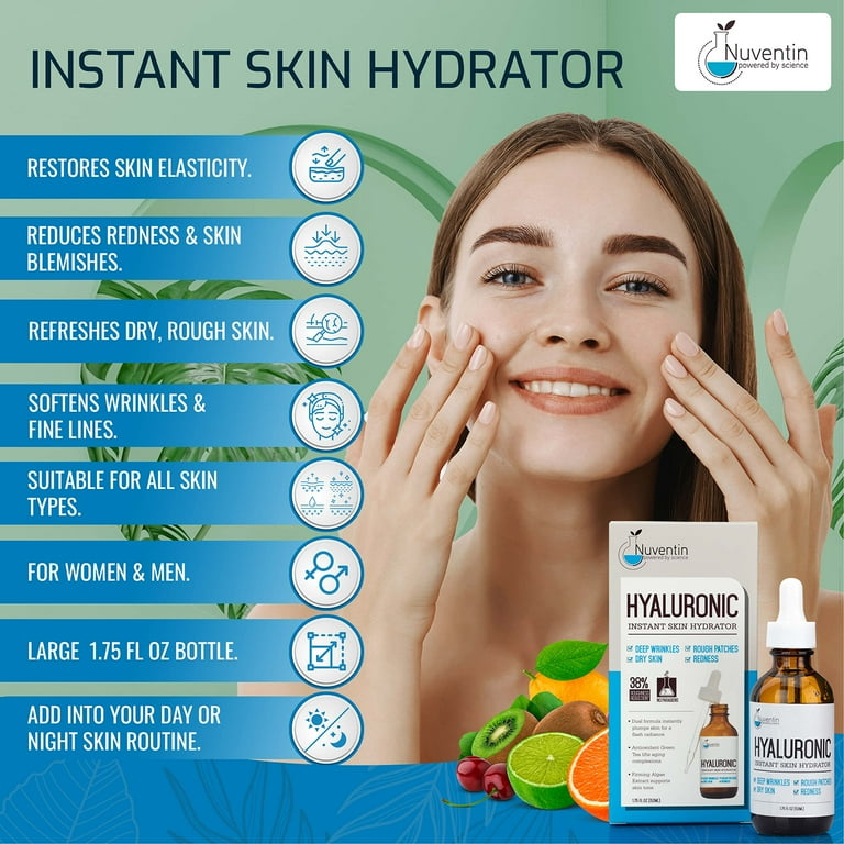 Nuventin Hyaluronic Acid Instant Skin Hydrator Face Serum 1.75 fl