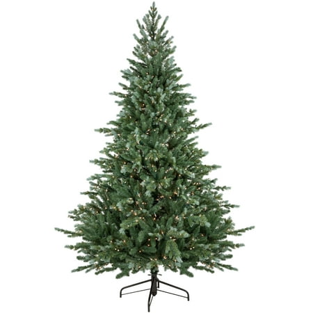 7' Pre-Lit Blue Spruce Artificial Christmas Tree Clear Lights