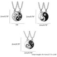 thumbnail image 3 of Qisuw 2Pcs Yin Yang for Sun Moon Pendant Necklace for Men Women Tai for Chi Stitching, 3 of 11