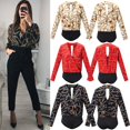 thumbnail image 1 of Combinaison à Manches Longues en V pour Femmes S-XL, 1 of 5