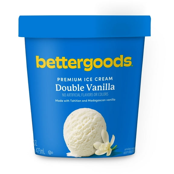 bettergoods Double Vanilla Premium Ice Cream, 16 fl oz