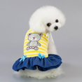 thumbnail image 2 of del del verano d s , ropa del  raya para del animal doméstico de 1.25-2kg Amarillo l Gloria Vestido para perros pequeños, 2 of 9