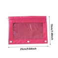 thumbnail image 3 of Dvruxg 2 Pcs Pencil Pouch, Three-hole Pencil Case Single Zipper Transparent PVC Document Storage Bag, Large Capacity Pencil Pouch with Zipper Clear Binder Pencil Case, 3 of 5