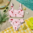 thumbnail image 6 of CCRFTGI Swimsuits for Child Girls Size 6-7 Two Piece Sets Swim Vacation Girls Bikini Beach Vacation Girls Bathing Suit Cute Summer Fruit Print Girls Clothes Swim Suit Kids Swimwear Pink 9-10 Years, 6 of 9