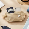 thumbnail image 5 of allydrew Slim Fanny Pack, Hidden Money Belt, Secure Travel Pouch Protects Cash, Cards, Passport, Travel Documents, and Smartphone, Beige, 5 of 5
