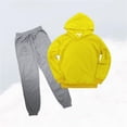 thumbnail image 4 of NAISIBABY Outfit Sets for Girls, Comfy Pullover Elastic Waist Long Sleeved Hooded Sweatshirt With Sweatpants Yellow Size 3 T, 4 of 5