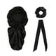 thumbnail image 2 of Gorro de dormir Yinane Gorro largo de raso negro, 2 of 8