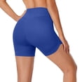 thumbnail image 7 of Short Legging for Women Strenchy Biker Shorts High Waiste Tummy Control Shorts Soft Workout Yoga Athletic Shorts Blue S, 7 of 7