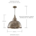 thumbnail image 2 of Lámpara Colgante Capital Lighting Níquel Oxidado de Metal en Forma de Cúpula, 2 of 8