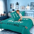 thumbnail image 4 of meiyoeat Rustic Home Sweet Full Size Comforter Sets for Adults Men Women, Arrow Quote Bedding Comforter Set, Teal, Grey Reversible, 3-Piece, 1 Comforter and 2 Pillowcases, 4 of 6