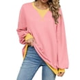thumbnail image 1 of T-shirts à Manches Longues pour Femmes Rose TG, 1 of 8