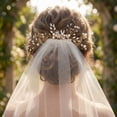 thumbnail image 4 of MIALLO Gold Pearl Hair Side Comb with 3 Matching Pins, Rhinestone Hair Piece for Prom & Evening Party, Elegant Hair Jewelry for Women, 4 of 8