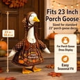thumbnail image 6 of Novryn Thanksgiving Goose Outfit Clothes For Porch, 24 x 14 Inch Polyester Cover With Printed Fall Detail And A Slip On Fit, Porch Lawn Garden Or Front Yard Display Use, 6 of 7