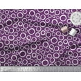 thumbnail image 2 of Soimoi Purple Cotton Poplin Fabric Circle & Oval Geometric Printed Craft Fabric by the Yard 42 Inch Wide, 2 of 3
