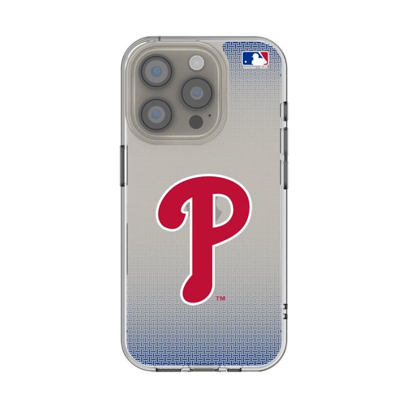 Philadelphia Phillies Linen Logo iPhone Clear Case