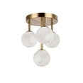 thumbnail image 5 of Dainolite 4 Light Aged Brass Flush Mount w/ Alabaster Glass, 5 of 5