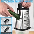 thumbnail image 7 of Cheese Grater Stainless Steel Cheese Grater with HandleMulti-functional Box Grater with Detachable Storage Container, Graters For Kitchen, 7 of 7