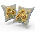 thumbnail image 2 of Sunflower Pillow Cover Vintage Bouquet Pillowcases Elegant Flower Cushion Floral French Throw Pillows Boy Girl Bed Room Botanical Couch Cushion Cover for Home Sofa Bedroom Car, 2 of 6