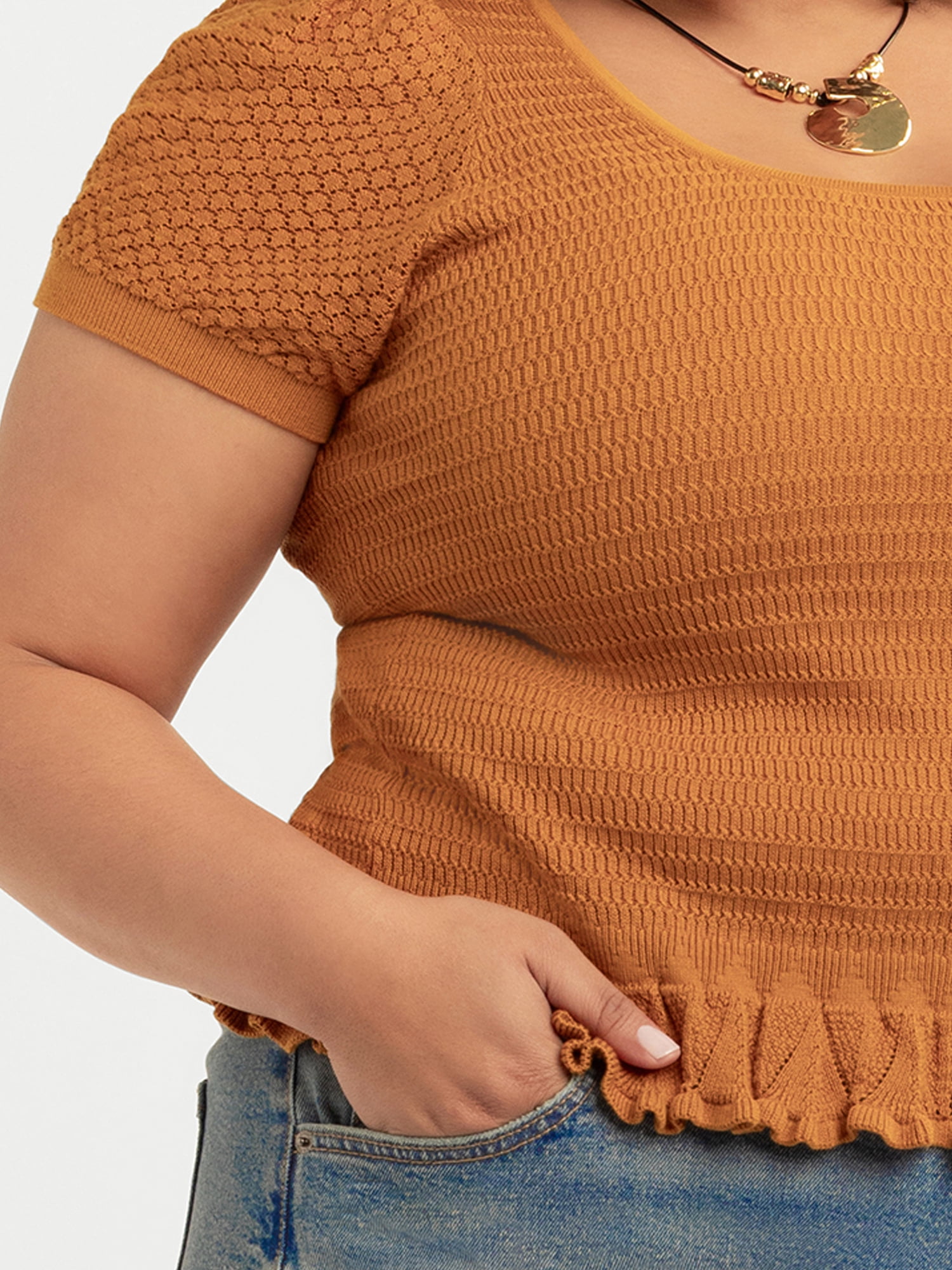 Jessica Simpson Women's Plus Ruthie Sweater Top, Sizes 0X-4X