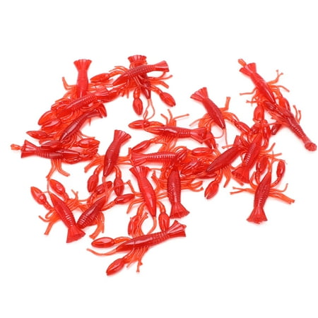 Glowing Luminous Soft Shrimp Lure - Durable and Lifelike Silicone Bait - Red