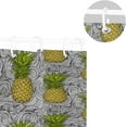 thumbnail image 5 of Coolnut Pineapple On Abstract Wave Bath Shower Curtain Liners 72"x72", Polyester Waterproof Bath Curtains with Hooks for Bathroom Decoration, 5 of 5