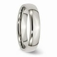 thumbnail image 4 of White Stainless Steel Ring Band Wedding Comfort Domed, 4 of 6