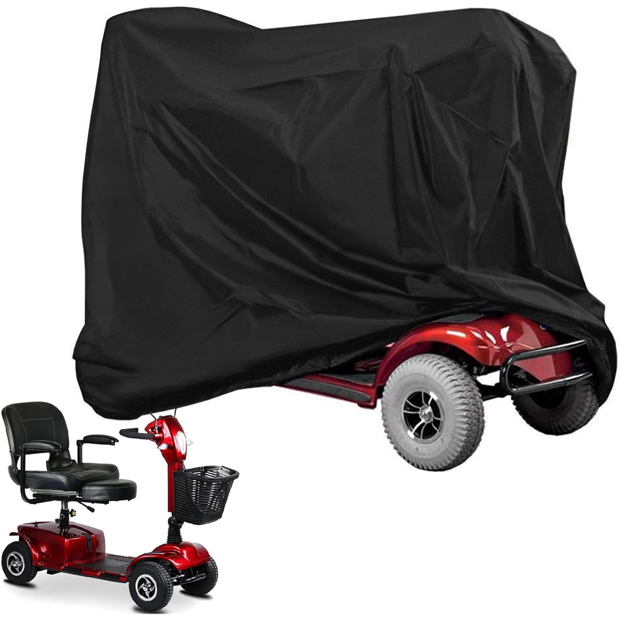 Mobility Scooter Cover, 55inch Wheelchair Cover Waterproof for 3&4 Wheels Electric Mobility Scooter Accessories Outdoor-55"L x 26"W x 36"H