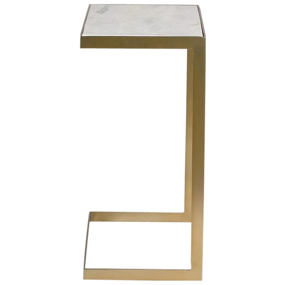 Elegant Laguna Marble Top Table | Modern Brass Finish