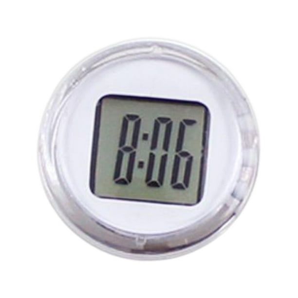 Mini reloj digital para motocicleta, reloj para manillar de bicicleta, reloj para motocicleta para vehículos Blanco