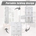 thumbnail image 6 of Dkelincs 4 Panel Wood Room Dividers and 5.7 ft Folding Privacy Screens with Three Clever Shelf for Living Room, White, 6 of 7
