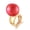 Red, variant on Gold Adjustable Cocktail Pearl Ring Woman's Costume Hip Hop Night Out Party Jewelry