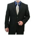 thumbnail image 3 of Sharp Hand Tailored Men 2B Dress Blazer w/1 Pair of Socks, Size 36S-62L - Black 38S, 3 of 6